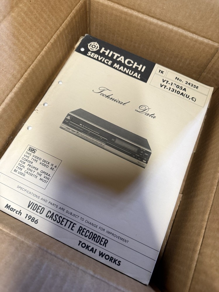 Original VCR Service Manuals