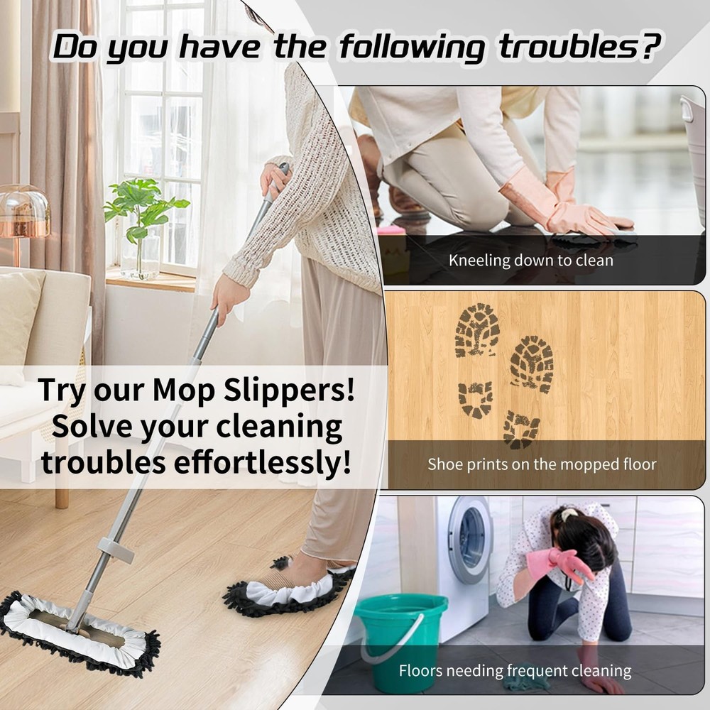 Mop Slippers Socks Floor Cleaning