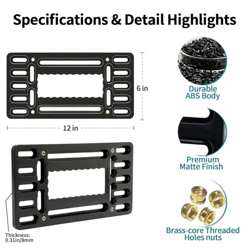 Front License Plate Bracket Holder, No Drill License Plate Bracket, Universal