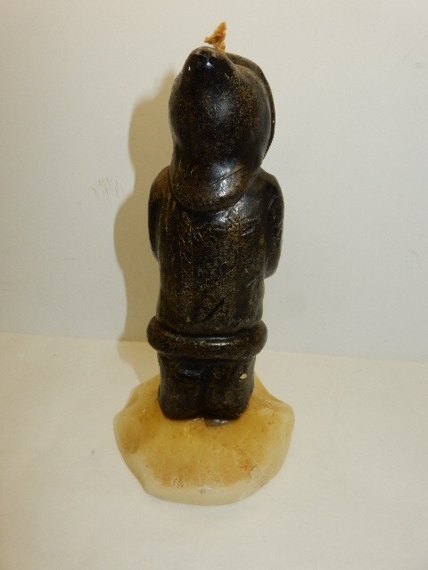 8 1/4" Tall Carved Eskimo Candle