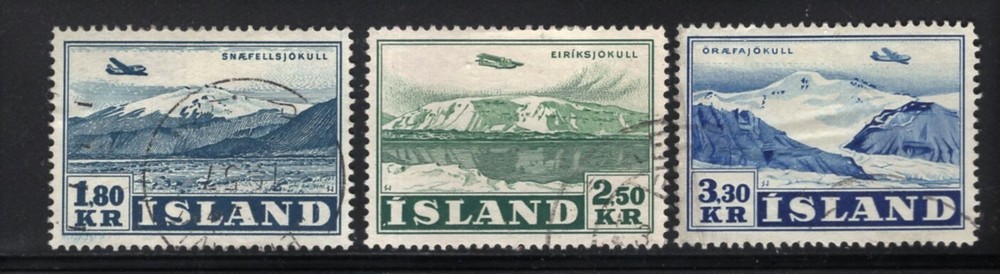 Iceland 1952 Airmail Set VF Used #C27-29