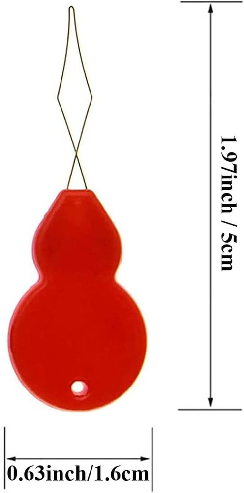 30 Pieces Gourd Shaped Plastic Needle Threaders, Plastic Wire Loop DIY Needle...