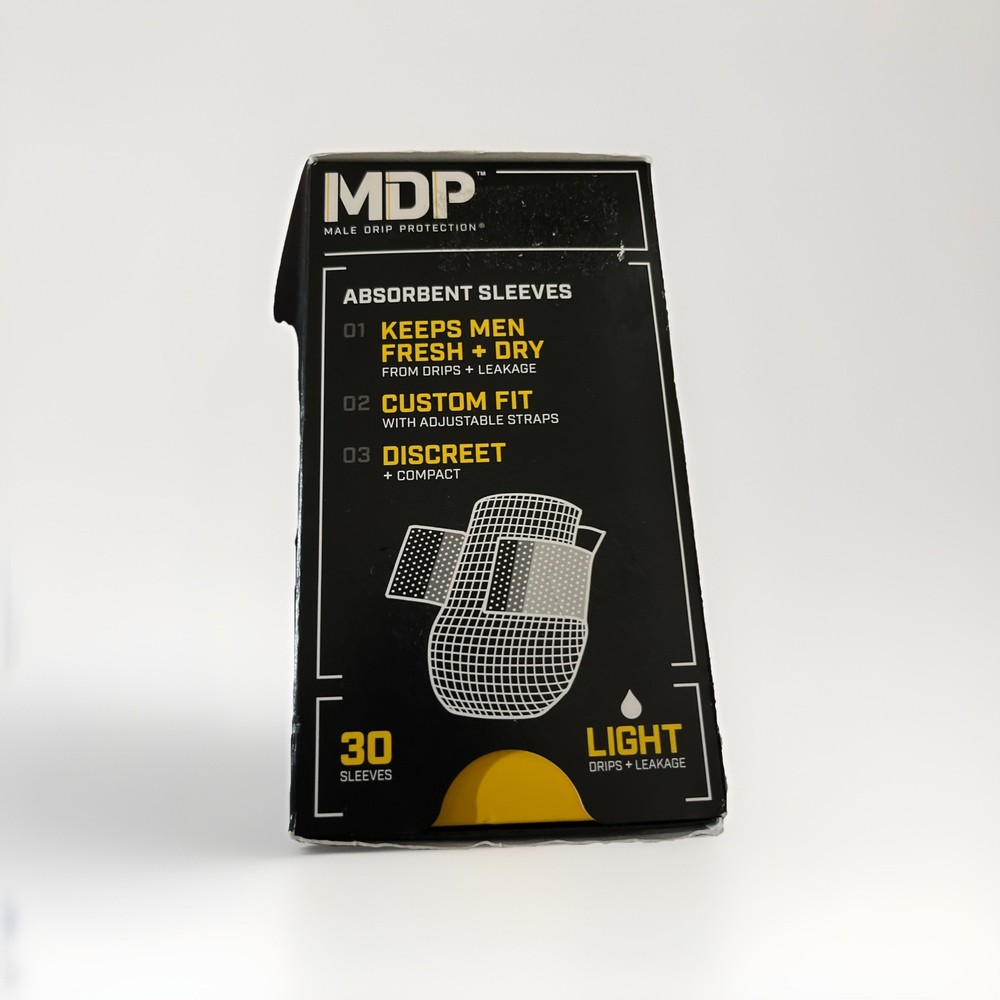 MDP Male Drip Guards 30 Disposable Absorbent Covers Adjustable Compact