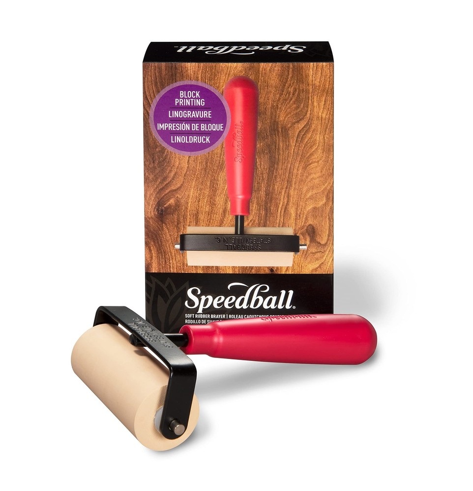 Speedball Soft Rubber Brayer, 3-Inch - Printmaking Roller Tool  Kitchen