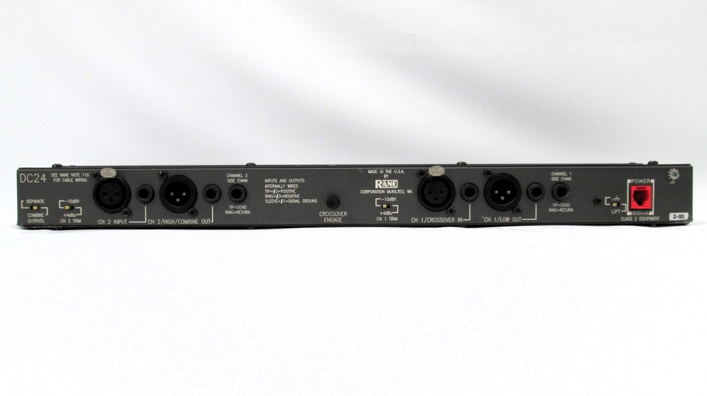 1U Rane DC24 Dynamic Controller Compressor Limiter Gate Expander No Psu