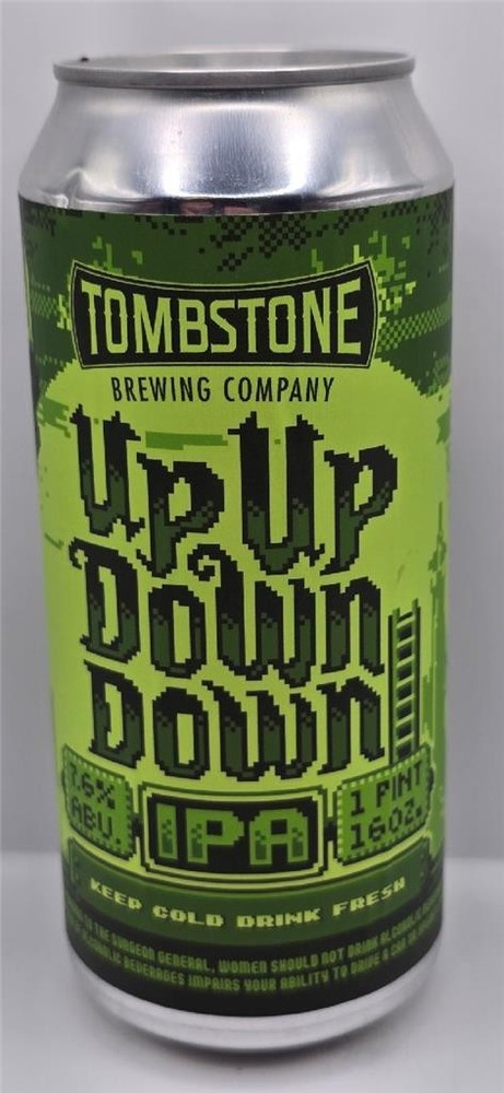 Craft Beer Can Tombstone Brewing Contra Cheat Code Up Up Down Down IPA