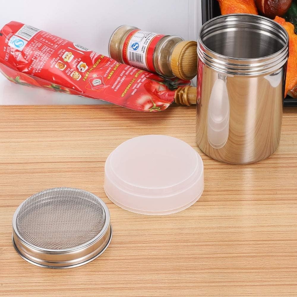 Rust-Proof Sugar Duster Set with Dust-Proof Lid - Essential Kitchen Accessory