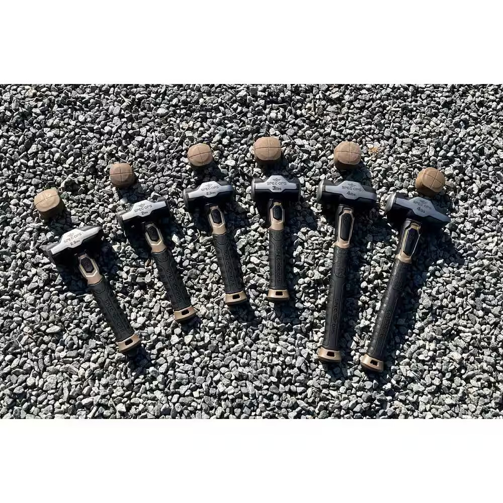 Engineering Hammer, 4 Lbs. Sledge Hammer W/ Removable Soft Mallet Cap, Shock Abs