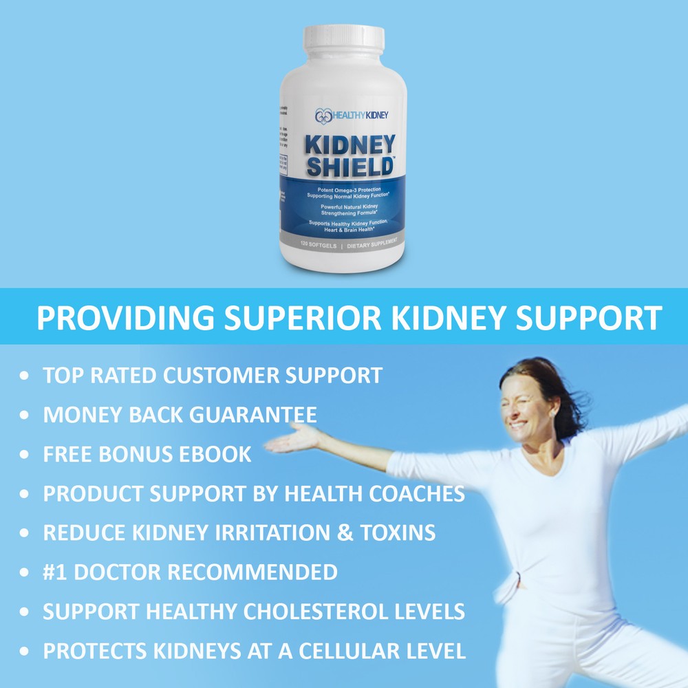 Kidney Shield Supplement Function Creatinine Cleanse Renal Health Function 2pack