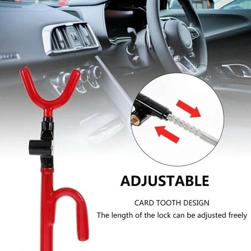 Universal Car Steering Wheel Lock Anti-Theft Security System Adjustable Length