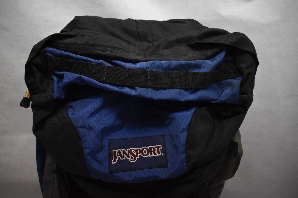 Jansport Internal Frame Large Hiking Camping Backpack Blue/Grey/Black