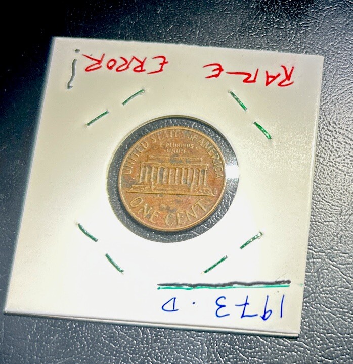 1973 D Penny Error