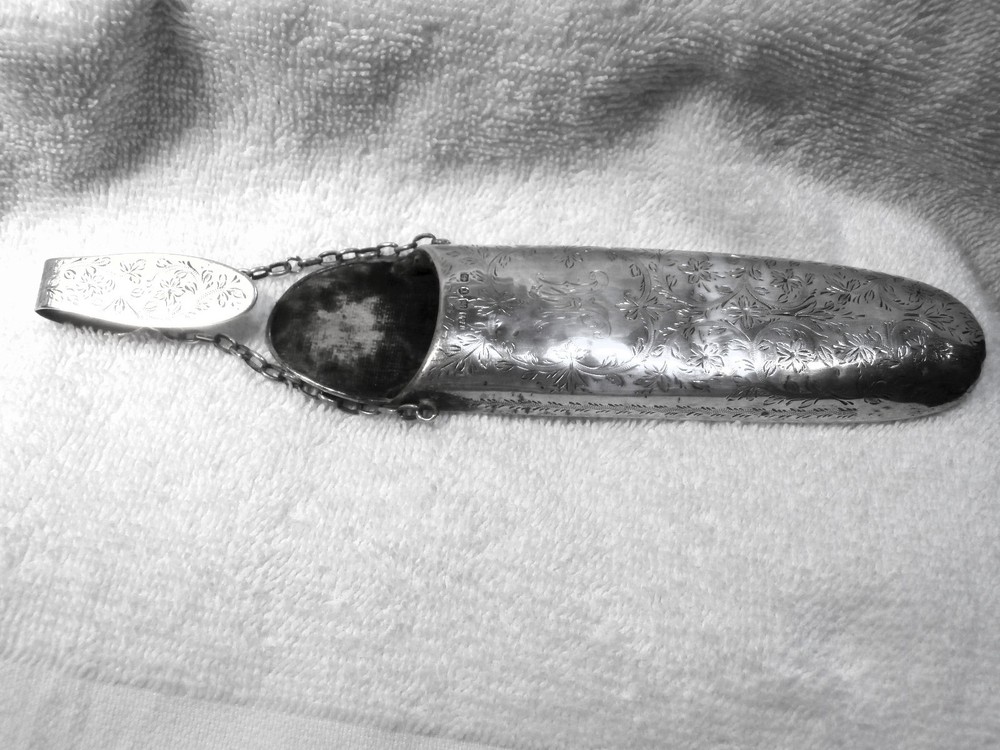 STERLING SILVER CHATELAINE GLASSES CASE 1891!! HILLIARD & THOMASON-BIRMINGHAM!