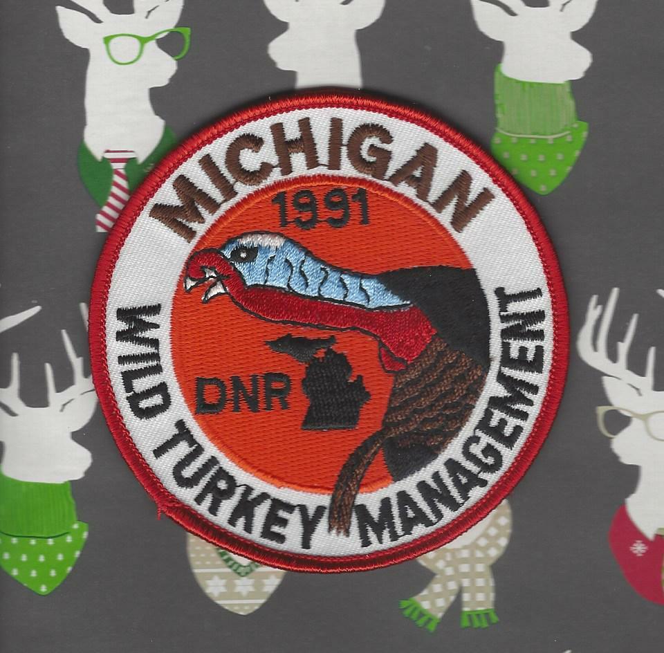 '91 ORIGINAL MICHIGAN DNR SUCCESSFUL TURKEY HUNTING PATCH