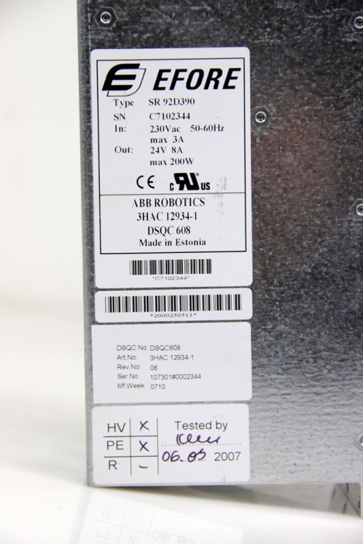 ABB IRC5 Controller Powerbox Power Supply 24VDC 8A DSQC 608 3HAC12934-1
