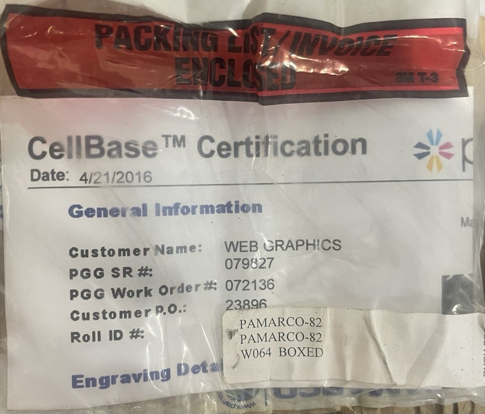 Anilox Roller Pamarco Pamarco-82