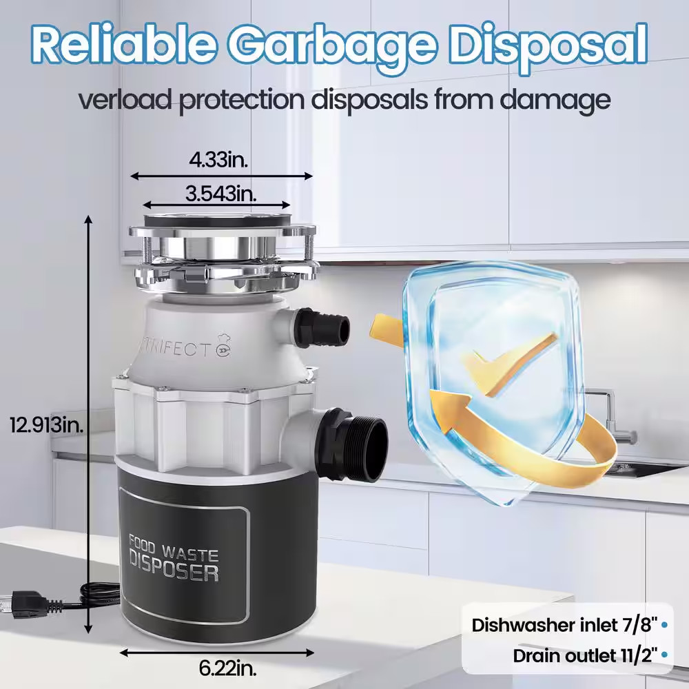 3/4 Hp. Continuous Feed Commercial Garbage Disposal