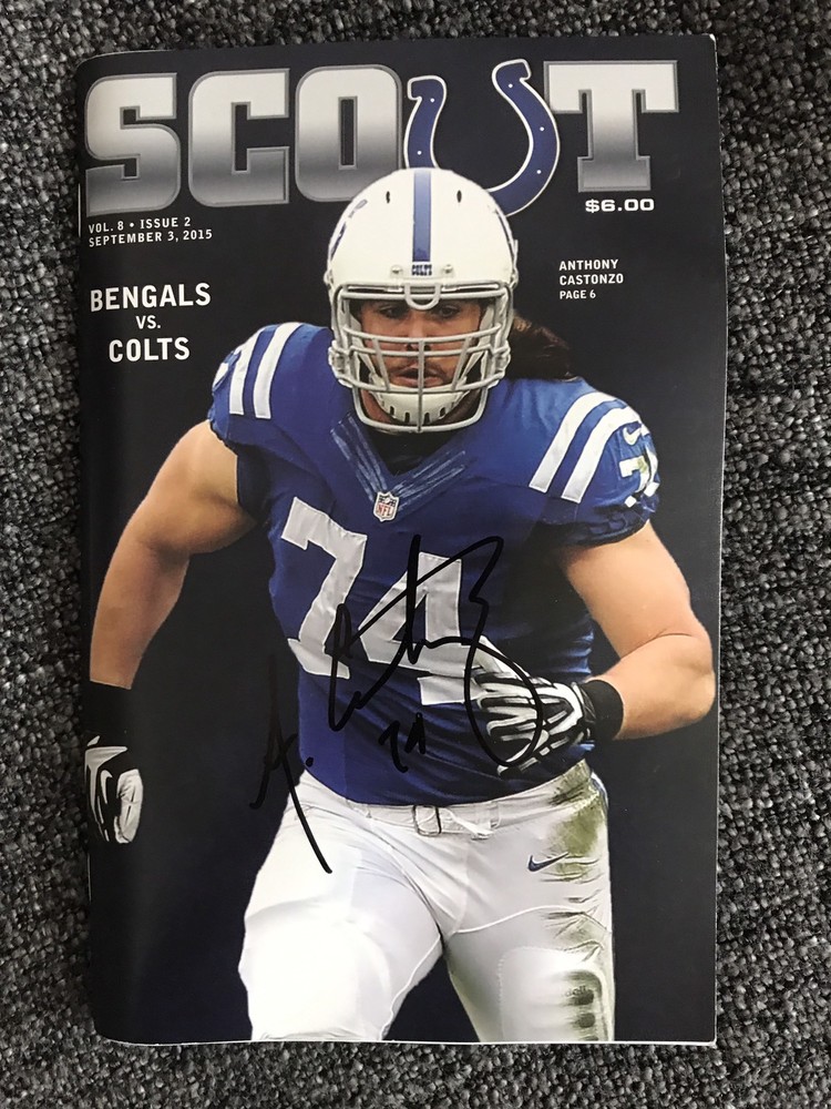 Anthony Castonzo Signed Indianapolis Colts Scout Program Magazine Autographed