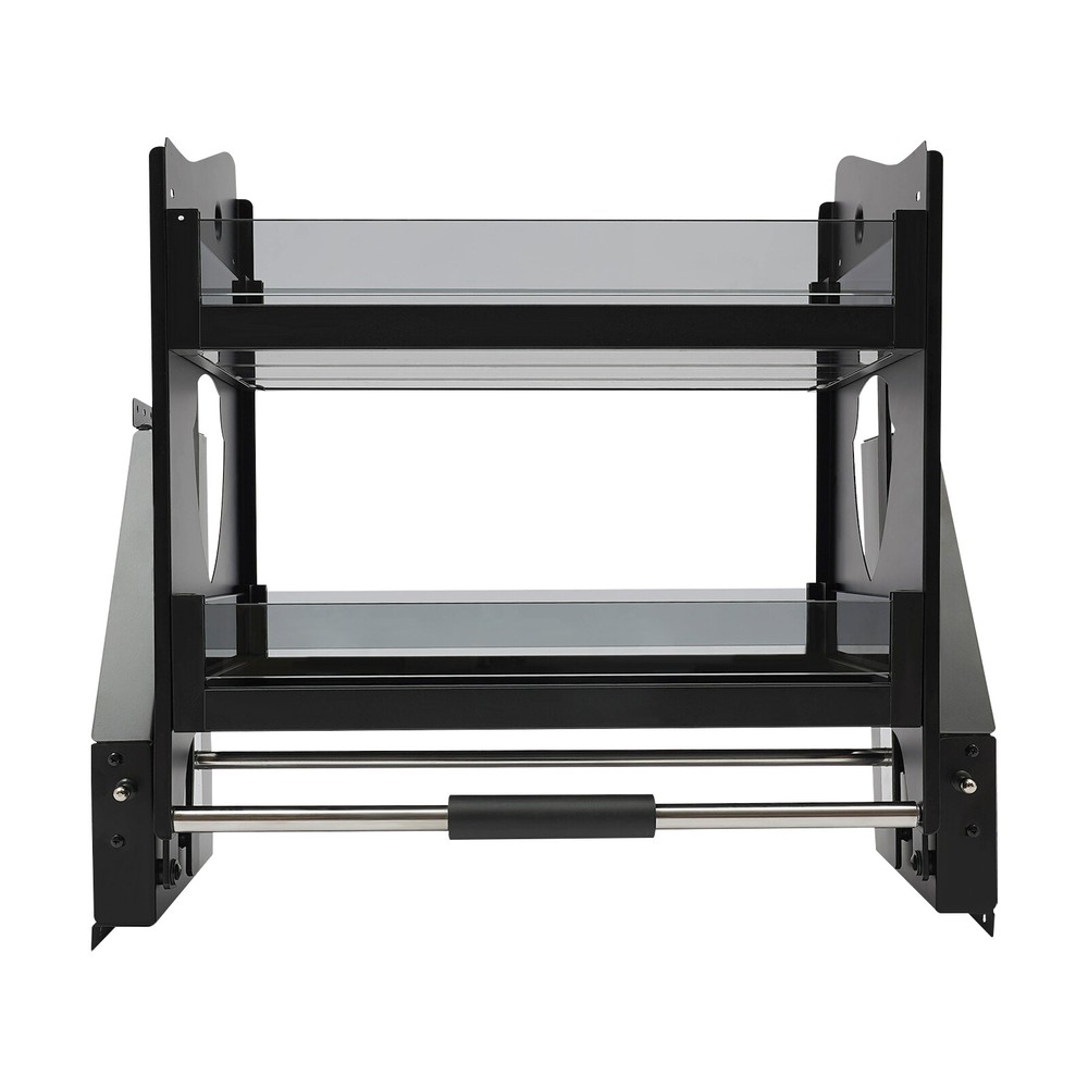 Pull Down Cabinet Organizer 2 Tier Pull-Out Cabinet Wall Shelf Spice Dishes Rack