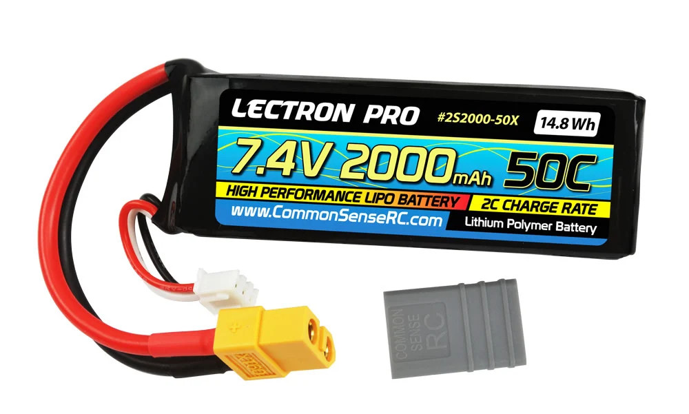 2S2000-50X Lectron Pro 7.4v 2000mAh 50C XT60
