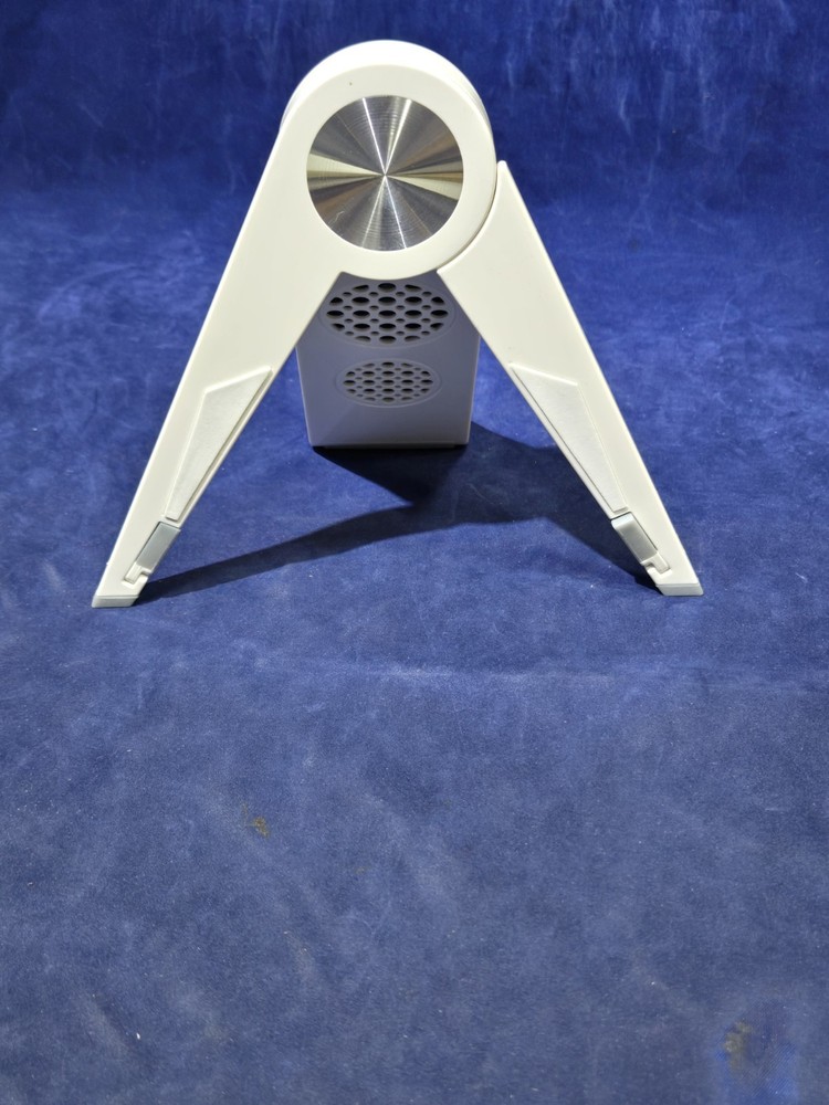 Mini Design Techno Folding Speaker and Tablet Stand All In One, White