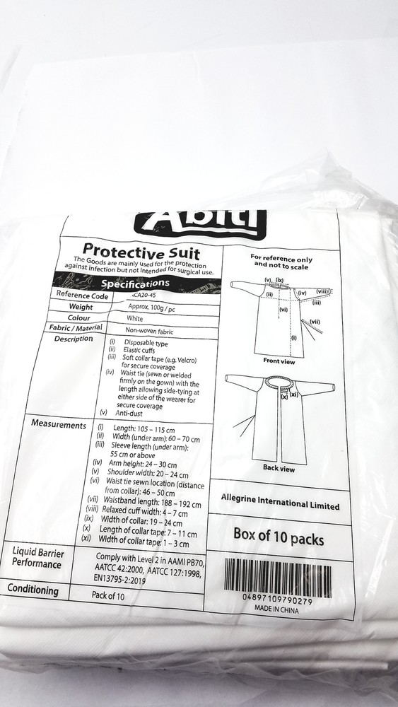 Abiti Level 2 Isolation Gown Protective Suit