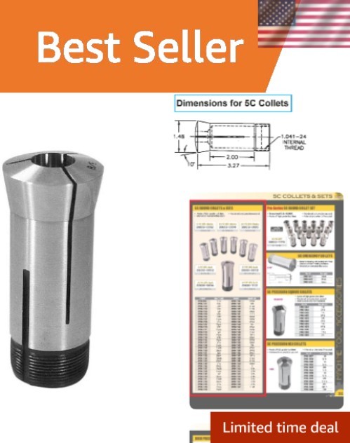 High-Grade 5C Collet 5/8" with Internal/External Threading for Versatile Use