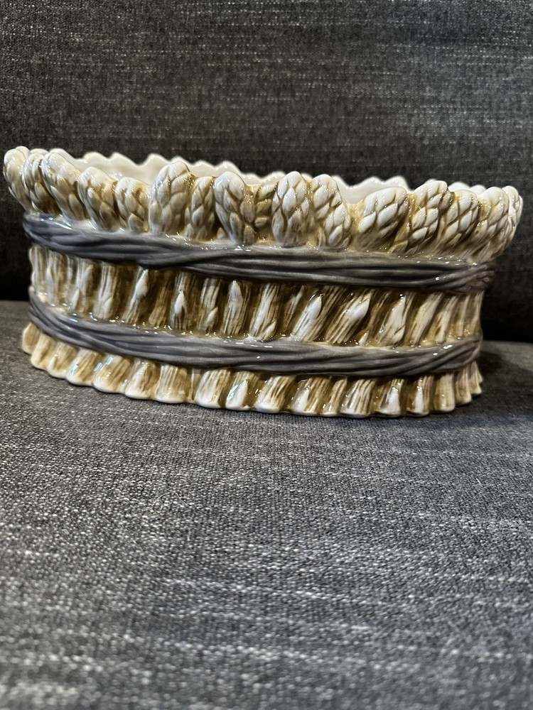 FITZ & Floyd Carrington Asparagus Planter, Cachepot, Serving Piece