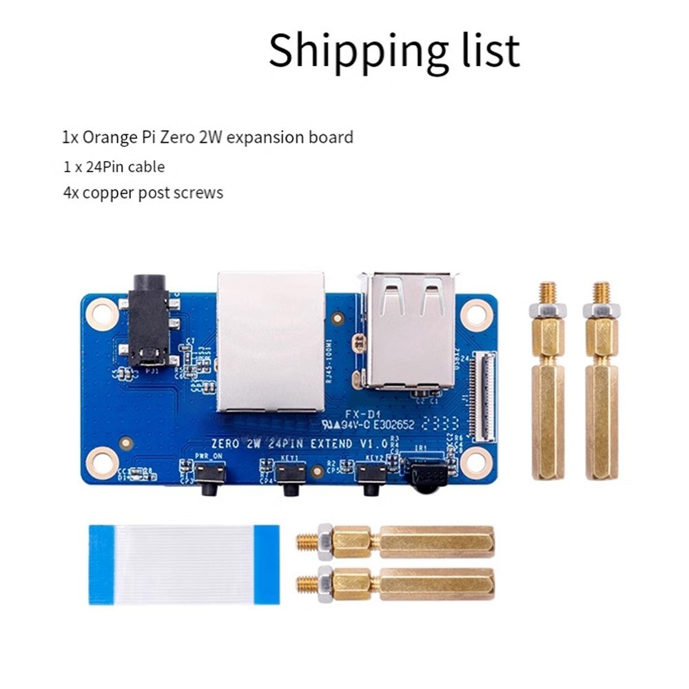 For Zero 2 W Expansion Board Interface Board 100M Port+USB 21826