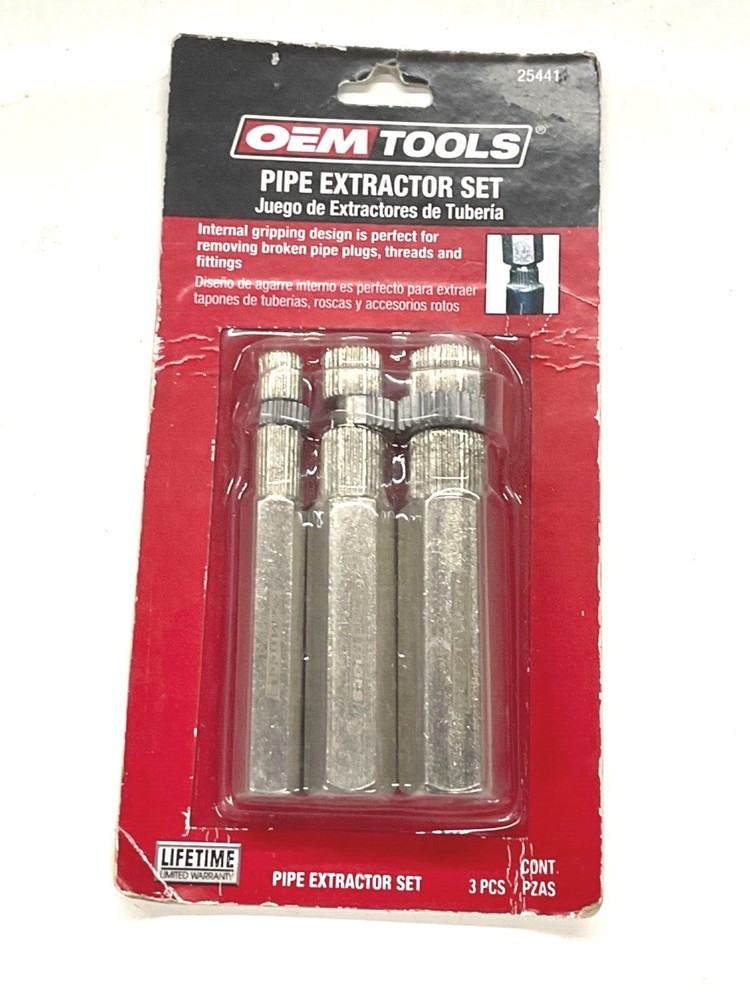 NEW! OEM TOOLS 3-pc. PIPE EXTRACTOR SET, #25441