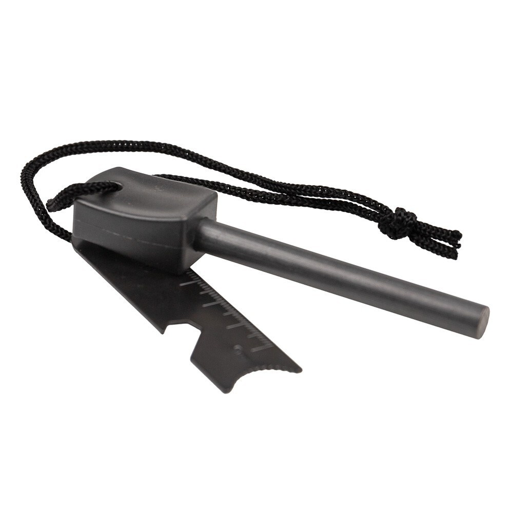 3PC Survival Tool Kit | Fire Starter Magnesium Flint Striker, Ferro Rod, Whistle