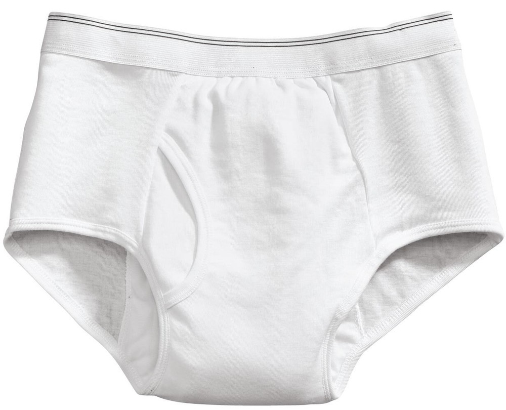 Men's 10 oz. Incontinence Brief, White