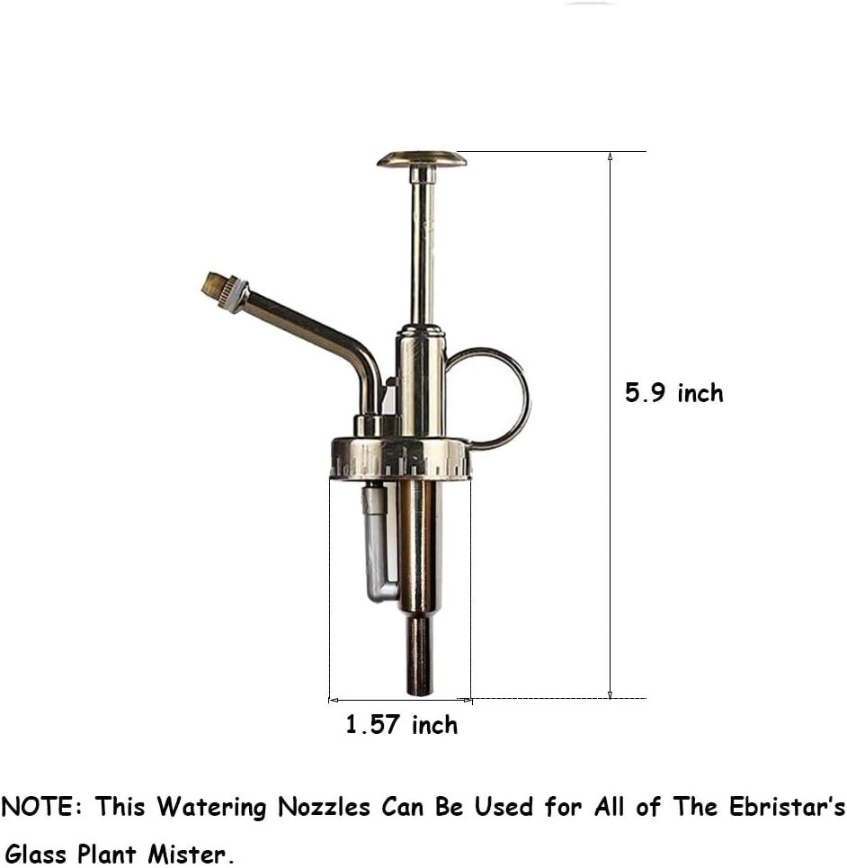 Rust-Resistant Replacement Nozzle for Glass Plant Mister - Effortless Spraying