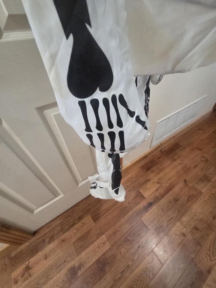 Large White Hanging Skeleton Halloween Decoration