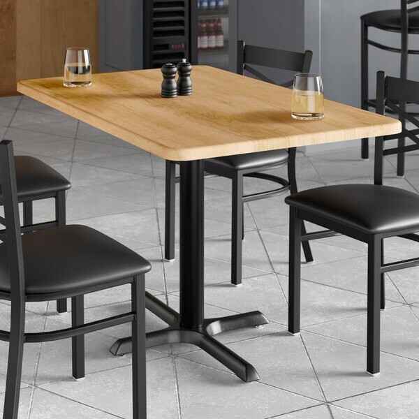 30" x 48" Rectangular Restaurant Table Top with Maple Laminate Top Finish