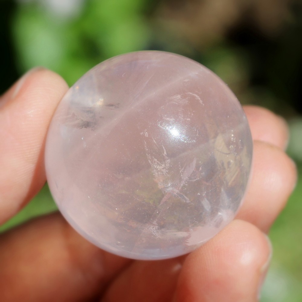 Star Rose Quartz Sphere, Approximately 31 mm (RQ92)