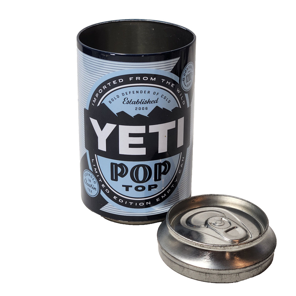 Yeti Pop Top Empty Stash Can Valuables Container Tight Lid Metal Hide a Can