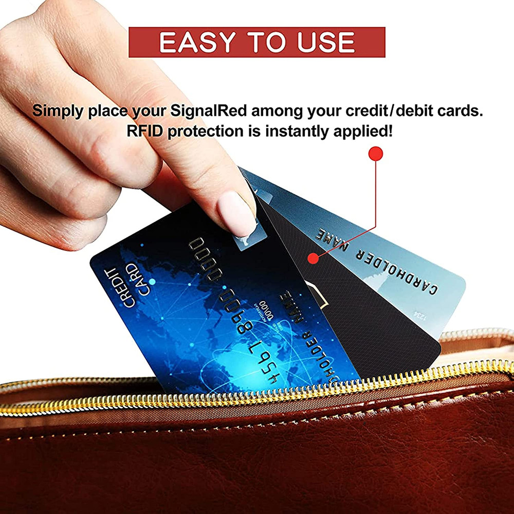 SAITECH IT RFID Blocking Cards - 5 Pack, Protects Entire Wallet, Black