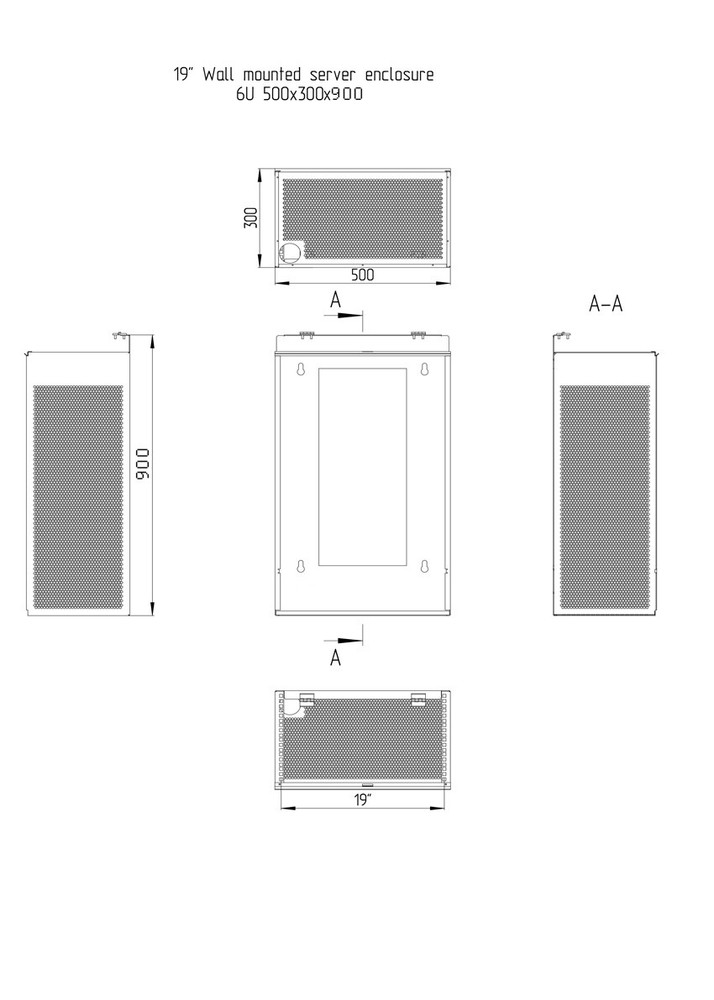 6U 35" Depth Server Rack Cabinet Unique Compact Solution! FITS MOST SERVERS