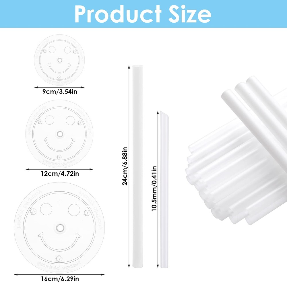 Cake Tier Stacking Kit Clear Cake Separator Plates Cake Dowels
