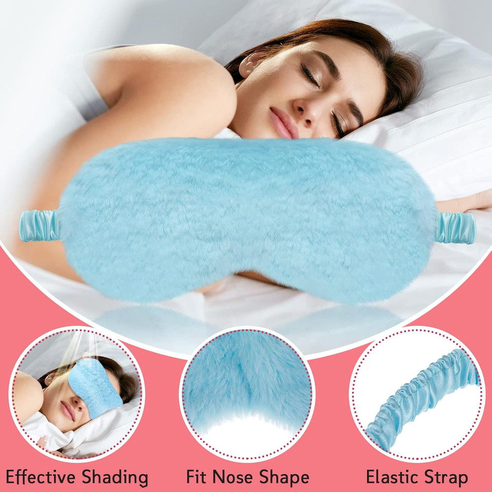 Plush Eye Mask 3 Pcs Sleeping Blindfold Sleeping Mask Sleep Mask Comfortable Plu