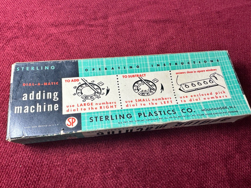 Sterling Dial-A-Matic “add- It” Automatic Mechanical Adding Machine #567