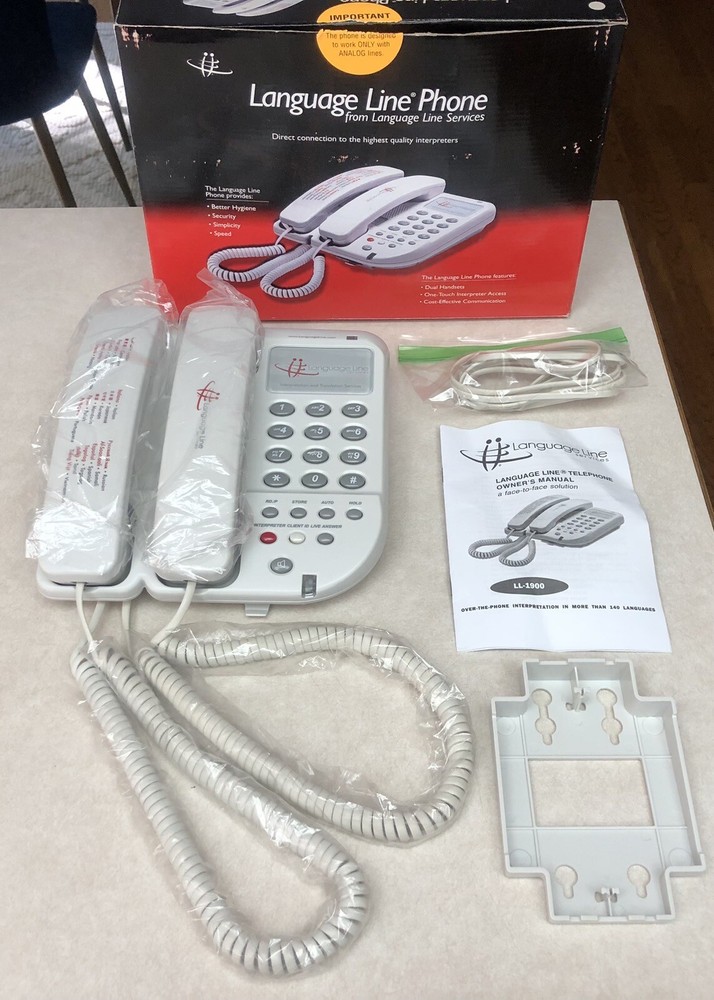 Language Line Phone LL-1900 Interpreter 140+ Languages Dual Handset New