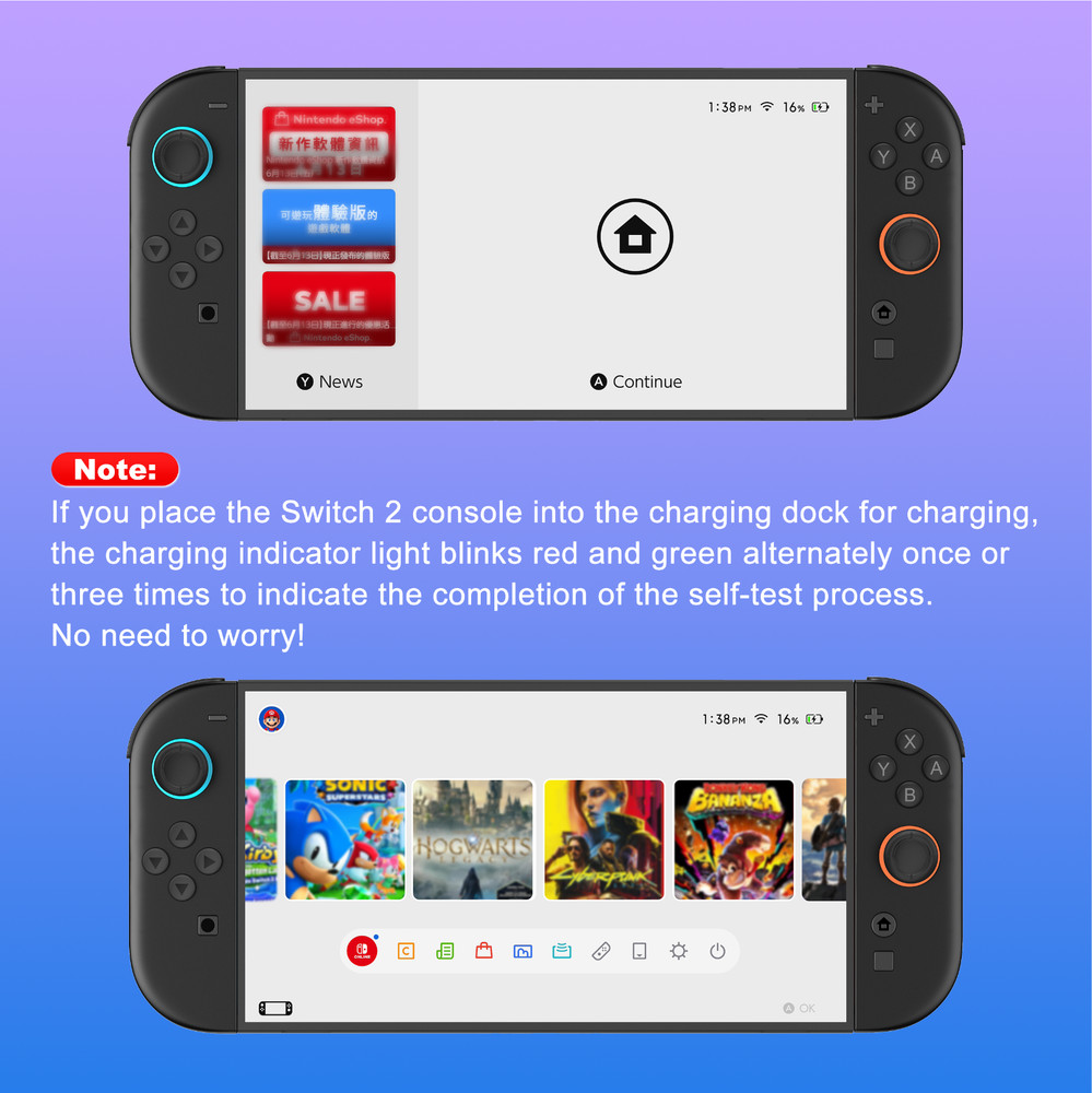 Switch 2 Controller Charger Charging Dock 4 JoyCon Charger FOR Nintendo Switch 2