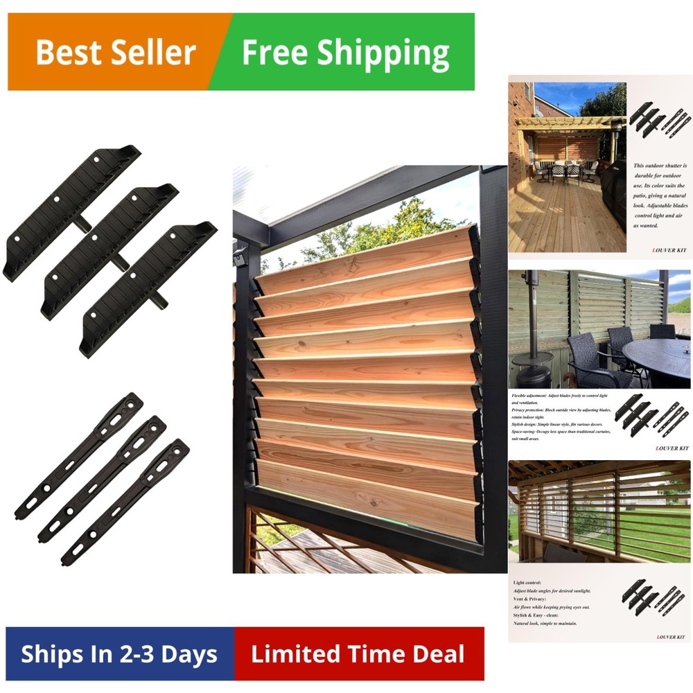 Louver Bracket Kit, Deck Sunblind System, Shutters Hardware System for Window...