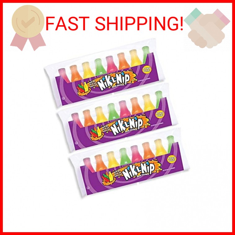 Nik-L-Nip Mini Drinks Candy, 8 Count, Pack of 3