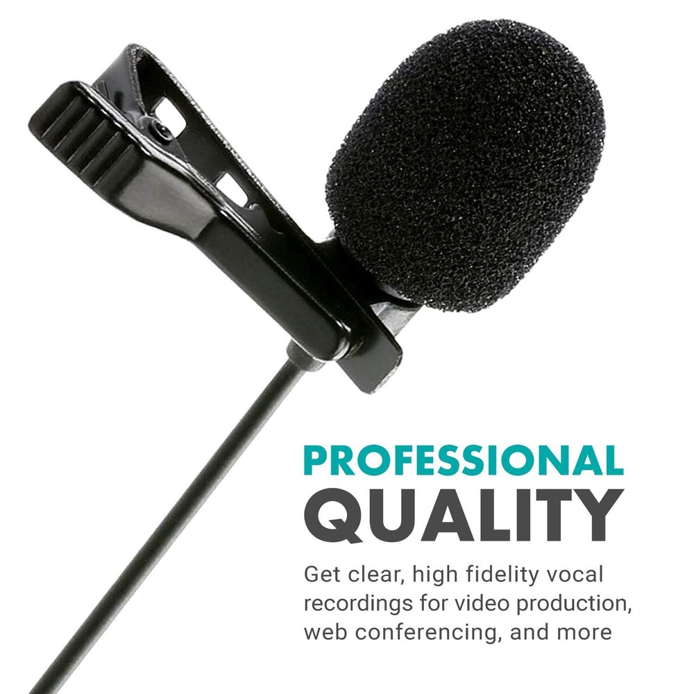 M1 USB Lavalier Lapel Clip-on Omnidirectional Computer Microphone for Laptop,...