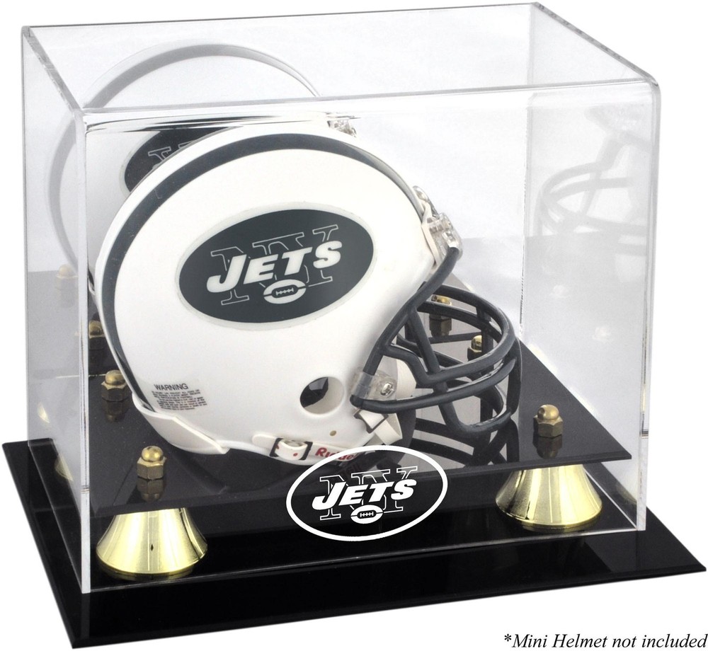 New York Jets Throwback Logo 1998 - 2018 Mini Helmet Display Case