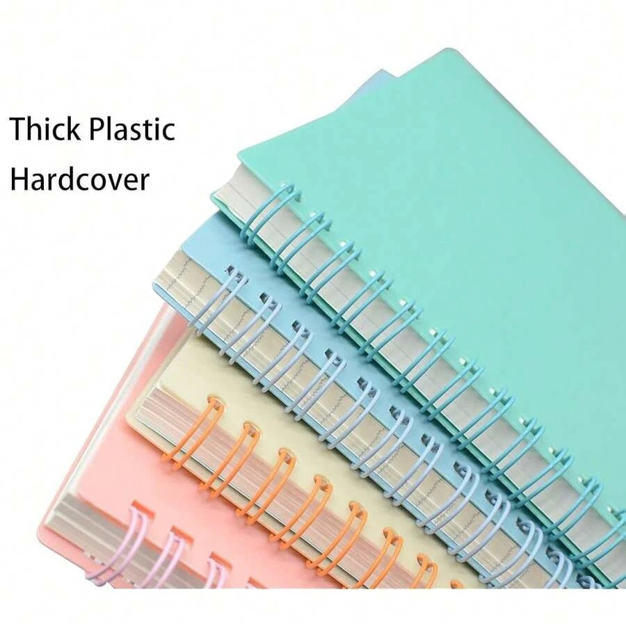 NEW Spiral Notebook 6 Pcs A5 Hardcover Graph Paper 80 Sheets