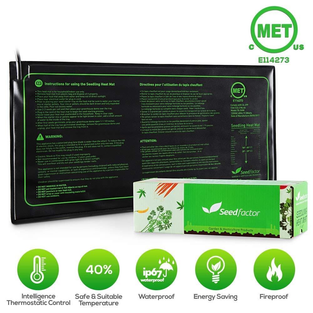 Seedling Heat Mat Seed Starting Pad Warm Hydroponic Heating TemperatureRegulated